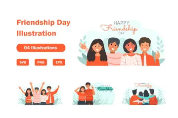 Friendship Day Illustration Pack