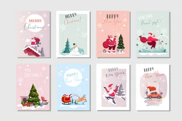 Frohe Weihnachten Illustrationspack