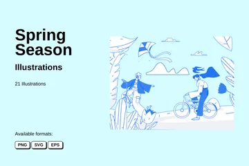 Frühling Illustration Pack