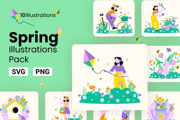 Frühling Illustrationspack