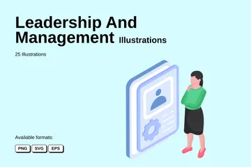 Führung und Management Illustrationspack