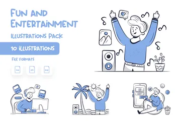 Fun And Entertainment Illustration Pack