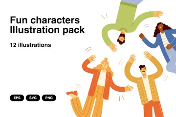 Fun Characters Illustration Pack
