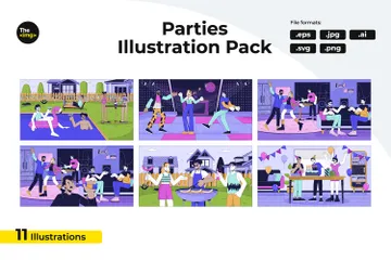 Fun Parties Illustration Pack