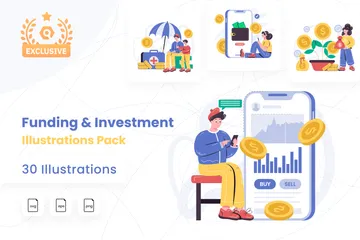 Funding & Investment Illustration Pack