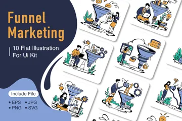Funnel Marketing Illustration Pack