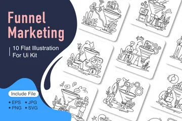 Funnel Marketing Illustration Pack