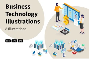 Business-Technologie Illustrationspack