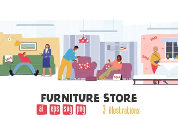 Furniture Store Illustration Pack