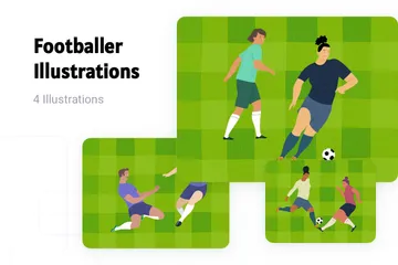 Fußballer Illustrationspack