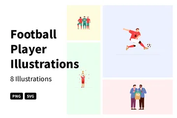 Fußballspieler Illustrationspack