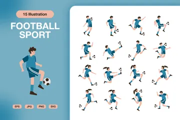 Fútbol deporte Paquete de Ilustraciones