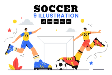 Deportes de fútbol Paquete de Ilustraciones