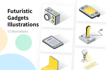 Futuristische Gadgets Illustrationspack