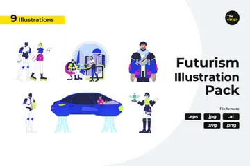 Futuristische Technologie Illustrationspack