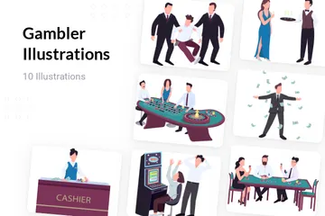 Gambler Illustration Pack