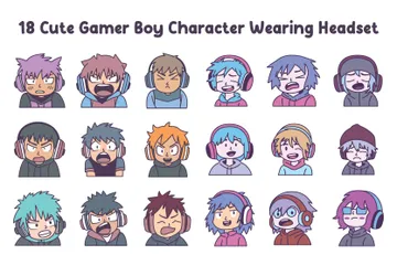 Gamer Boy Illustration Pack