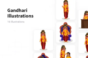 Gandhari Illustration Pack