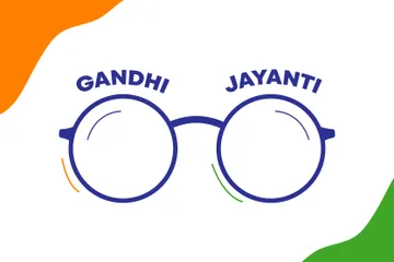 Gandhi Jayanti Illustration Pack