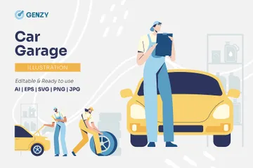 Garage automobile Pack d'Illustrations