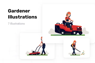 Gardener Illustration Pack