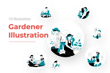 Gardener Illustration Pack