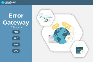 Gateway de erro Pacote de Ilustrações