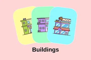 Gebäude Illustrationspack