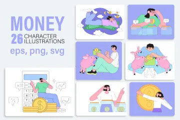 Geld Illustrationspack