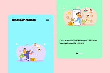 Generación de leads Illustration Pack