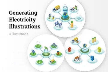 Generating Electricity Illustration Pack