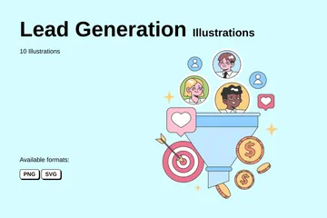 Génération de leads Pack d'Illustrations