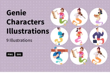 Genie Characters Illustration Pack