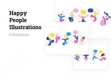 Gens heureux Pack d'Illustrations