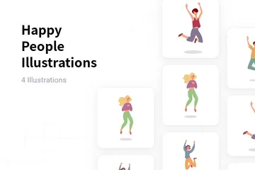 Gens heureux Pack d'Illustrations