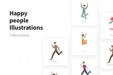 Gens heureux Pack d'Illustrations