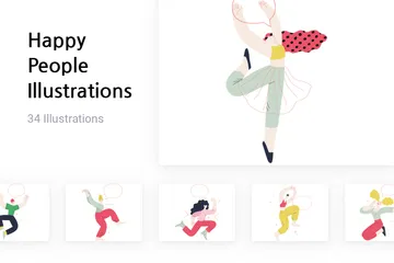 Gens heureux Pack d'Illustrations