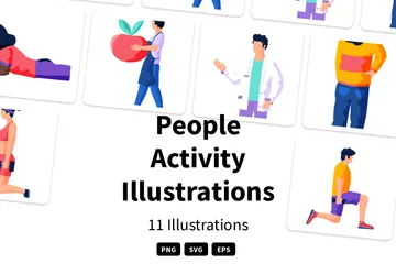 Actividad de las personas Paquete de Ilustraciones