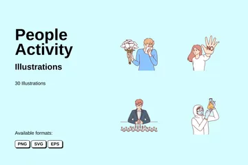 Actividad de las personas Paquete de Ilustraciones