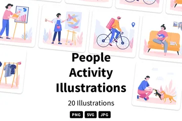 Actividad de las personas Paquete de Ilustraciones