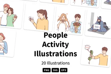 Actividad de las personas Paquete de Ilustraciones