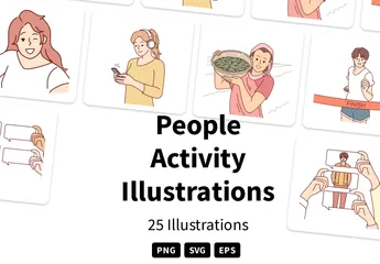 Actividad de las personas Paquete de Ilustraciones