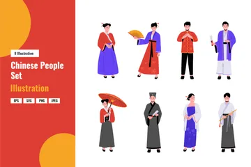 Gente china Paquete de Ilustraciones