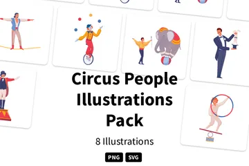 Gente del circo Paquete de Ilustraciones