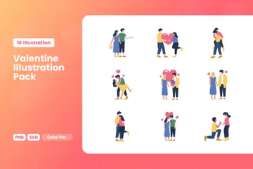 Persone di San Valentino Illustration Pack