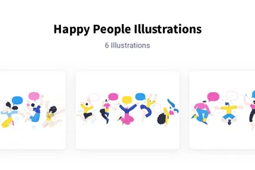 Gente feliz Paquete de Ilustraciones