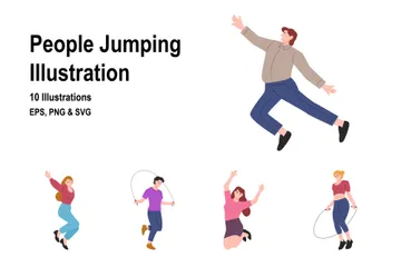 Gente saltando Vol-2 Paquete de Ilustraciones