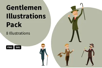 Gentlemen Illustration Pack