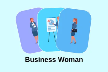 Geschäftsfrau Illustrationspack
