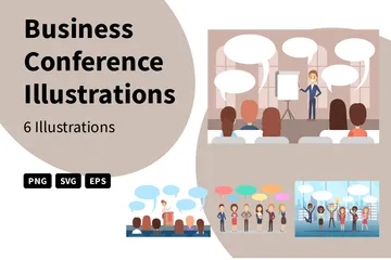 Geschäftskonferenz Illustrationspack